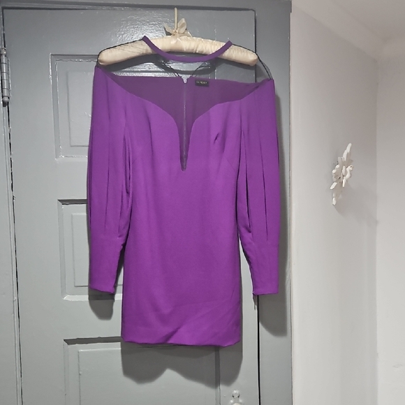 La Perla Vibrant Purple Long Sleeve Dress - Picture 1 of 5